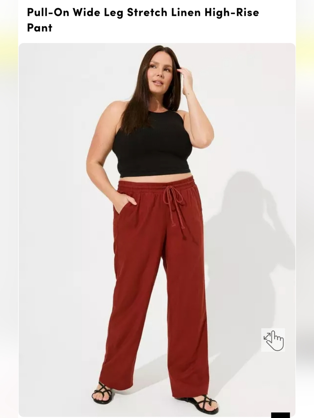 torrid Brick Red Wide-Leg Drawstring Pants